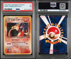1997 Pokemon Japanese Rocket Dark Charizard Holo 006 PSA 1 Low Pop - Image 3
