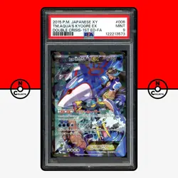 Pokemon PSA 9 Kyogre EX Team Aqua's 006/034 CP1 Double Crisis Japanese - Image 1