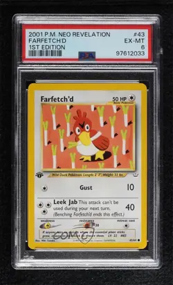 Farfetch'd 1st Ed. Pokemon Neo Revelation PSA 6 2001 - Image 1