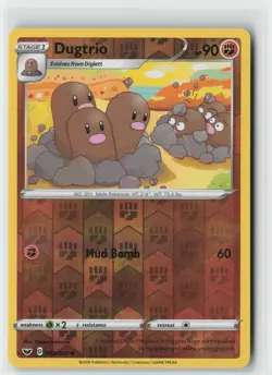 DUGTRIO REVERSE HOLO UNCOMMON SSH SWORD & SHIELD POKEMON 093/202 NM - Image 1