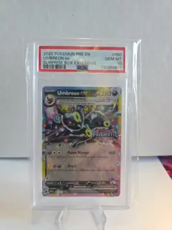 2025 POKEMON EN-PRISMATIC EVOLUTIONS Stamped SURPRISE BOX UMBREON EX PSA 10 - Image 1