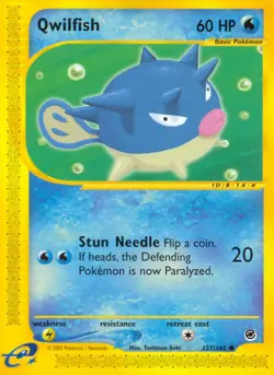 1x Qwilfish - 127/165 - Common Moderately Played Pokemon G2 - Expedition - Image 1