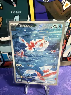 Pokemon TCG Goldeen 087/084 ME05: Pitch Black Illustration Rare Full Art NM - Image 1