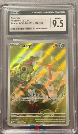 Pokemon GRADED Caterpie 172/165 Scarlet & Violet 151 MEW IR 9.5 ENGLISH - Image 1