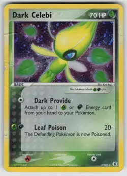 Dark Celebi 4/101 Holo Rare Hidden Legends Pokemon Damaged - Image 1