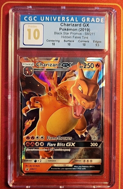 CHARIZARD GX SM211, CGC PRISTINE 10, 2019 POKEMON CARD GAME HIDDEN FATES - Image 1