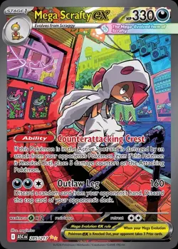 Mega Scrafty Ex 285/217 | Ascended Heroes SIR Pokemon | NM | Pack Fresh - Image 1