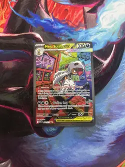 Mega Scrafty ex 285/217 pack fresh NM Ascended Heroes SIR Pokemon TCG - Image 1