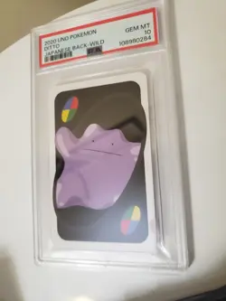 PSA 10 GEM MINT Ditto UNO WILD Japanese Back Pokemon Trading Card Game 2020 - Image 1