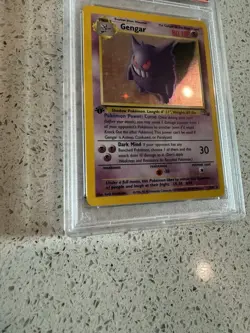 1999 Pokemon Fossil 1st Edition #5 Gengar Holo PSA 8 NM-MT - Image 3