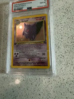 1999 Pokemon Fossil 1st Edition #5 Gengar Holo PSA 8 NM-MT - Image 4