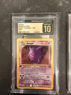 1st Edition 1999 Gengar Holo CGC Pristine 10 Pokemon Card Fossil Set 5/62 - Image 2