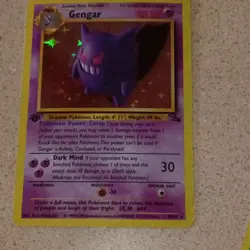 Pokemon Gengar 5/62 Fossil 1st Edition Holo Rare English 80HP - Image 2