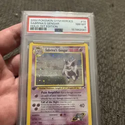 Sabrina's Gengar 2000 Pokemon Gym Heroes 1st Edition #14 Holo PSA 8 - Image 1