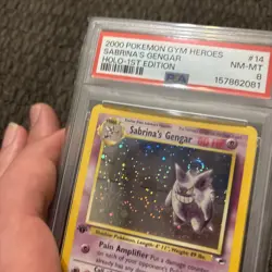 Sabrina's Gengar 2000 Pokemon Gym Heroes 1st Edition #14 Holo PSA 8 - Image 4