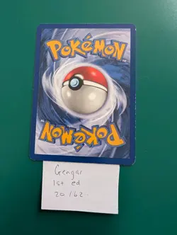 Pokemon Gengar 1st Edition Card 20/62 Non-Holo Rare Fossil LP/MP - Image 2
