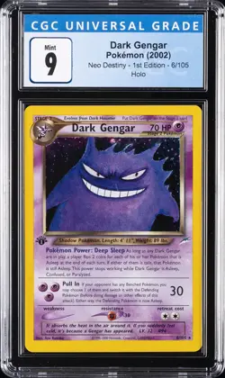2002 POKEMON NEO DESTINY - 1ST EDITION HOLO #6/105 DARK GENGAR CGC 9 - Image 1