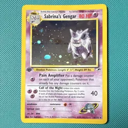 Pokemon TCG Sabrina's Gengar 14/132 Gym Challenge 1st Edition Holo Rare EN - Image 1