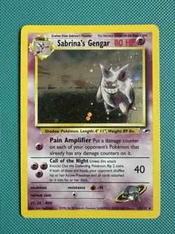 Pokemon TCG 1st Edition Holo Rare Sabrina's Gengar Gym Challenge 14/132 NM WOTC - Image 1