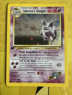Pokemon TCG 1st Edition Holo Rare Sabrina's Gengar Gym Heros 14/132 - Image 1