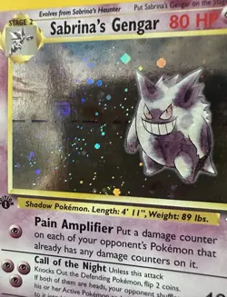 Pokemon TCG 1st Edition Holo Rare Sabrina's Gengar Gym Heros 14/132 - Image 3