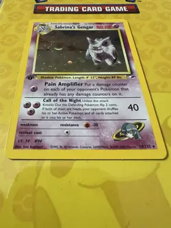 Pokemon TCG 1st Edition Holo Rare Sabrina's Gengar Gym Heros 14/132 - Image 4