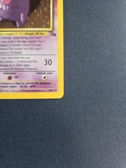 1999 Pokemon TCG Fossil 1st Edition Gengar Holo Rare - Image 3