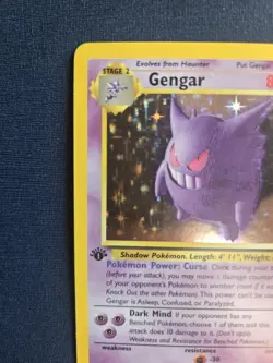 1999 Pokemon TCG Fossil 1st Edition Gengar Holo Rare - Image 4