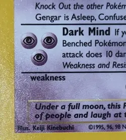 Pokemon 1st Edition Gengar Fossil 5/62 Holo Rare (Holo Bleed) Read - Image 5