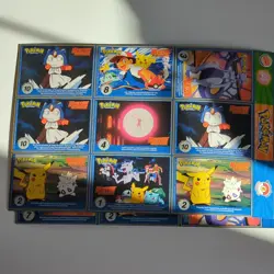Burger King Pokemon PokeTrivia/Mewtwo Strikes Back Card Lot 4x9 1999 Pikachu - Image 3