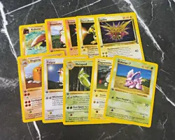 Wizards of the Coast Pokemon TCG Base Set/Fossil 1st Edition 10-Card Lot 1999 - Image 1