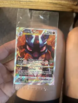 Pokemon TCG Lucario VSTAR SWSH291 Full Art Holo Black Star Promo Card - Image 1