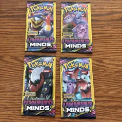 Pokemon Unified Minds - Sun & Moon 3 Card Booster Pack Lot of 28 Packs - Image 4
