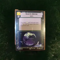 Star Wars Unlimited Spark of Rebellion Galactic Ambition Rare Card - Image 1