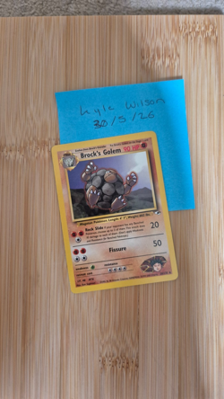 Pokemon TCG Brock's Golem Gym Heroes 20/132 Vintage Card - Image 1