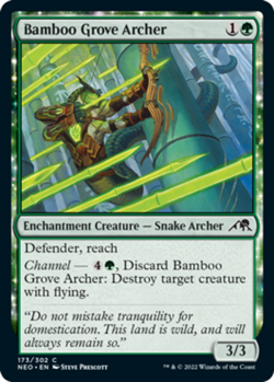 Bamboo Grove Archer - Foil Kamigawa: Neon Dynasty Lightly Played, English - Image 1