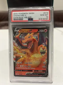 Pokemon 2020 Charizard V 019/189 SWSH Darkness Ablaze Graded Card PSA 10 MINT - Image 1