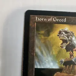 Wizards of the Coast Horn of Greed MTG Stronghold Rare Artifact Reg Eng 1998 - Image 2