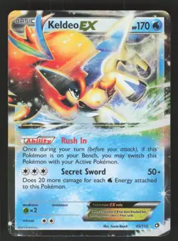 Keldeo EX 45/113 Pokemon TCG Legendary Treasures LP - Image 1