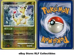 2007 Pokemon, D&P Secret Wonders, #1/132 Ampharos Lv. 52, Reverse Holo Rare - Image 1