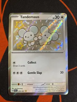 Tandemaus 209/091 Shiny Rare Paldean Fates Pokemon Near Mint - Image 1