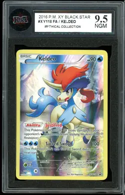 2016 Pokemon XY Black Star Promo #XY118 Keldeo Full Art KSA 9.5 NGM - Image 1