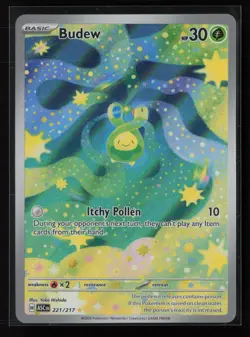 Budew 221/217 Illustration Rare Ascended Heroes Pokemon Holo - Image 1