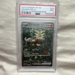 PSA 9 2024 Pokemon SV05 Temporal Forces Gouging Fire ex 204/162 SIR Holo - Image 1