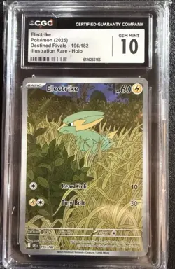 CGC 10 GEM MINT 2025 Pokemon Destined Rivals Electrike #196/182 - Image 1