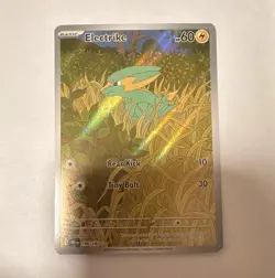 Pokemon TCG Electrike 196/182 SV10 Destined Rivals Holo IR 60HP English - Image 1