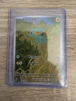 Pokemon TCG Electrike Card Illustration Destined Rivals 196/182 - Image 1