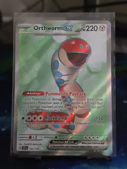 Pokemon TCG Orthworm EX Full Art Stellar Crown Card 162/142 - Image 1