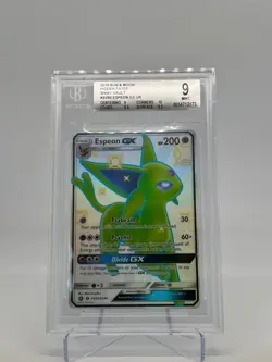 Pokemon TCG Espeon GX SV60/SV94 Hidden Fates Shiny Vault Graded Beckett 9 - Image 1