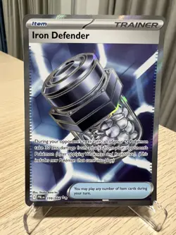 Iron Defender 110/084 Ultra Rare Pitch Black Pokemon Holo Near Mint - Image 1